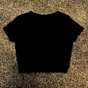 Cropped black T-Shirt by Wild Fable